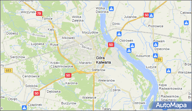 mapa Góra Kalwaria, Góra Kalwaria na mapie Targeo