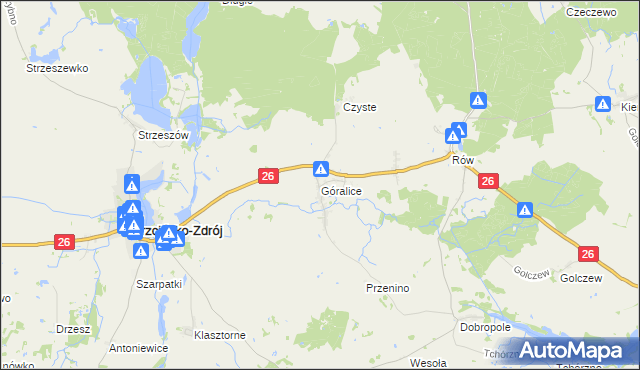 mapa Góralice, Góralice na mapie Targeo