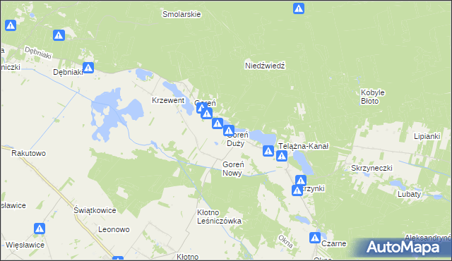 mapa Goreń Duży, Goreń Duży na mapie Targeo