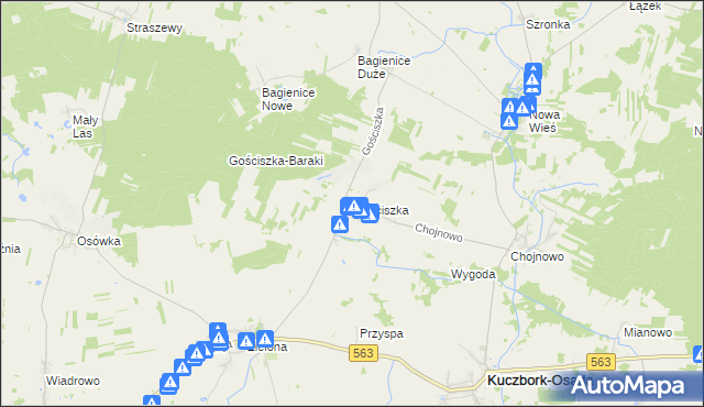 mapa Gościszka, Gościszka na mapie Targeo