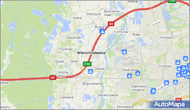mapa Gosławice gmina Wierzchosławice, Gosławice gmina Wierzchosławice na mapie Targeo