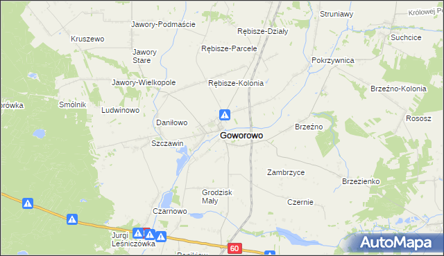 mapa Goworówek, Goworówek na mapie Targeo