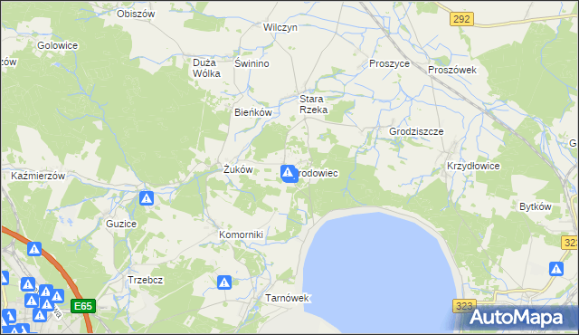 mapa Grodowiec, Grodowiec na mapie Targeo