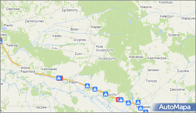 mapa Gruszczyno, Gruszczyno na mapie Targeo