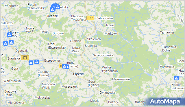 mapa Grzegorzówka, Grzegorzówka na mapie Targeo