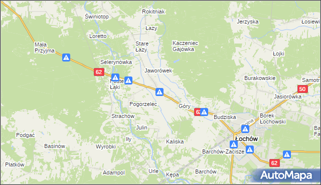 mapa Gwizdały, Gwizdały na mapie Targeo