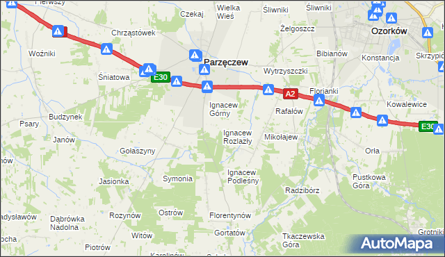 mapa Ignacew Rozlazły, Ignacew Rozlazły na mapie Targeo