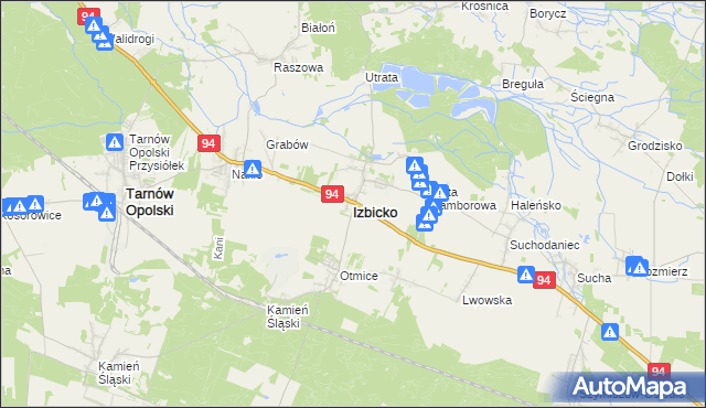 mapa Izbicko, Izbicko na mapie Targeo