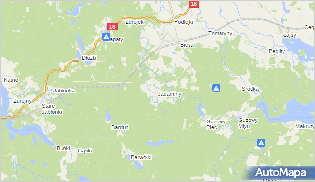 mapa Jadaminy, Jadaminy na mapie Targeo