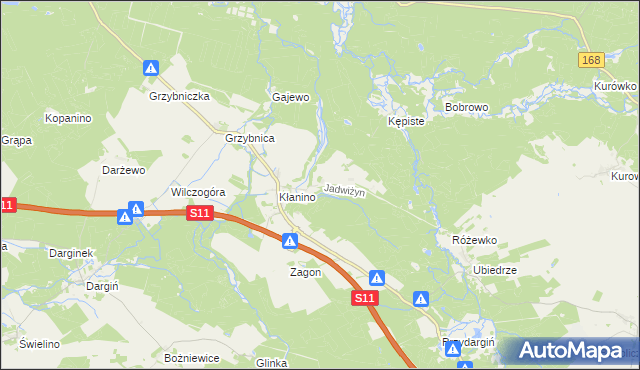 mapa Jadwiżyn gmina Bobolice, Jadwiżyn gmina Bobolice na mapie Targeo