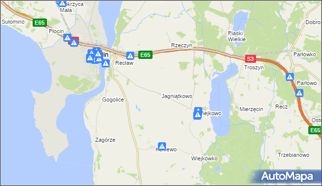 mapa Jagniątkowo, Jagniątkowo na mapie Targeo