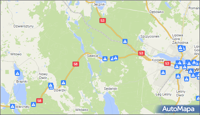 mapa Janowo gmina Szczytno, Janowo gmina Szczytno na mapie Targeo