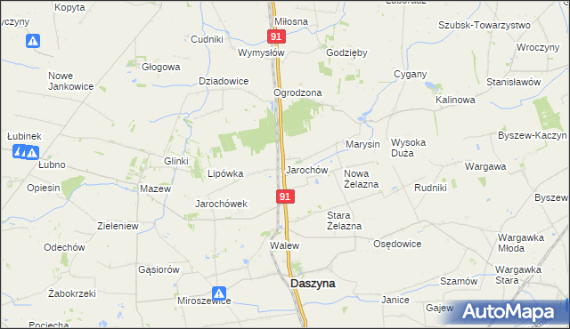 mapa Jarochów, Jarochów na mapie Targeo