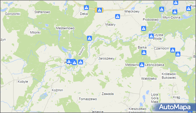 mapa Jaroszewy, Jaroszewy na mapie Targeo