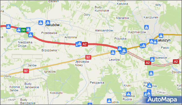 mapa Jędrzejów Stary, Jędrzejów Stary na mapie Targeo