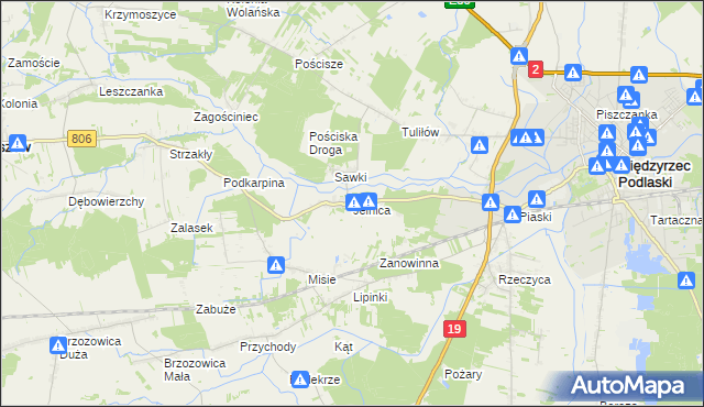 mapa Jelnica, Jelnica na mapie Targeo