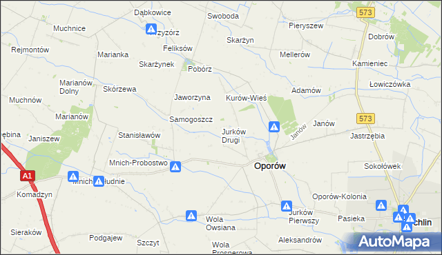 mapa Jurków Drugi, Jurków Drugi na mapie Targeo