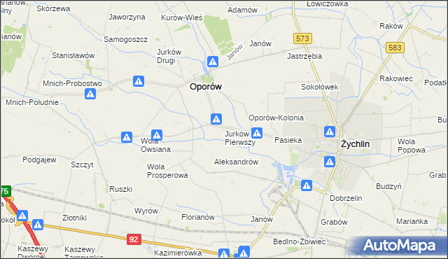 mapa Jurków Pierwszy, Jurków Pierwszy na mapie Targeo