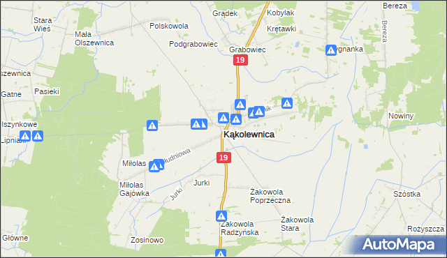 mapa Kąkolewnica, Kąkolewnica na mapie Targeo