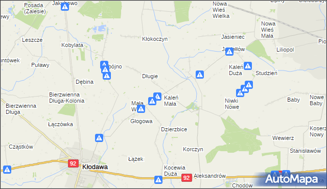 mapa Kaleń Mała, Kaleń Mała na mapie Targeo