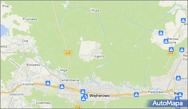 mapa Kąpino, Kąpino na mapie Targeo