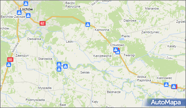 mapa Karczewizna, Karczewizna na mapie Targeo