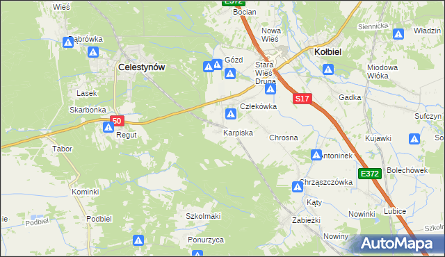 mapa Karpiska, Karpiska na mapie Targeo