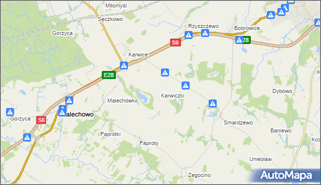 mapa Karwiczki, Karwiczki na mapie Targeo