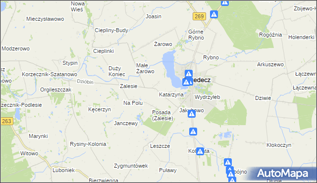 mapa Katarzyna gmina Przedecz, Katarzyna gmina Przedecz na mapie Targeo