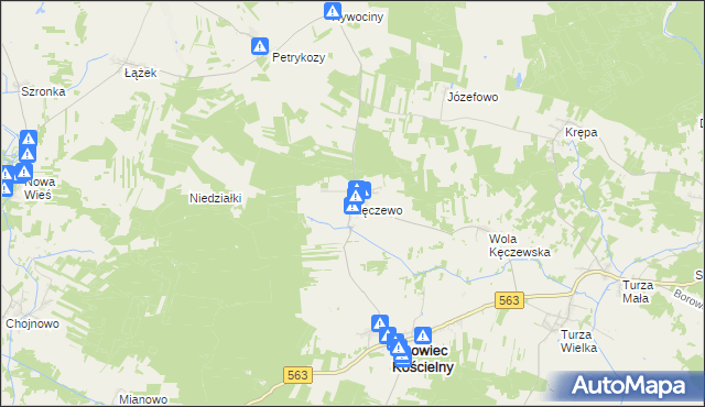 mapa Kęczewo, Kęczewo na mapie Targeo