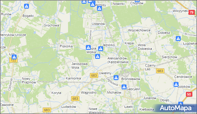 mapa Kędzierówka, Kędzierówka na mapie Targeo