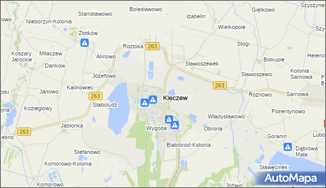 mapa Kleczew, Kleczew na mapie Targeo