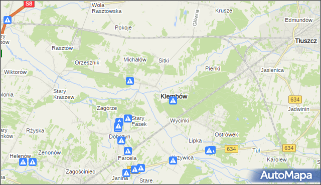 mapa Klembów, Klembów na mapie Targeo