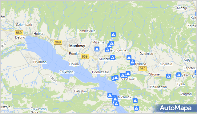 mapa Kluszkowce, Kluszkowce na mapie Targeo