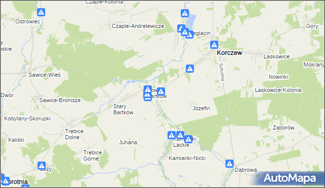 mapa Knychówek, Knychówek na mapie Targeo