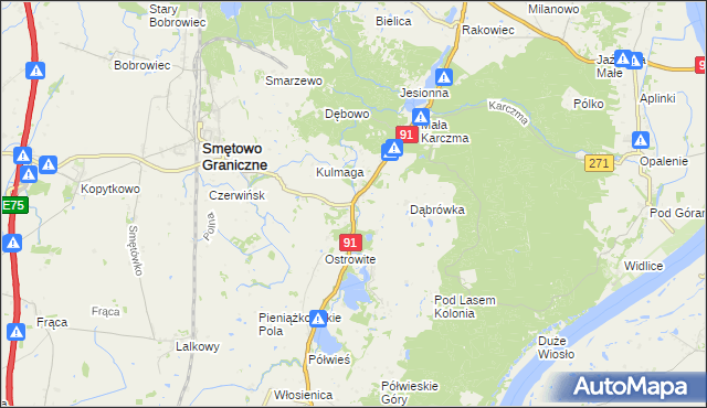 mapa Kolonia Ostrowicka, Kolonia Ostrowicka na mapie Targeo