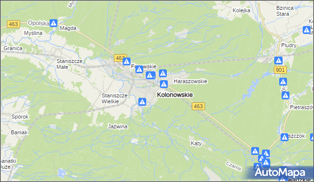 mapa Kolonowskie, Kolonowskie na mapie Targeo