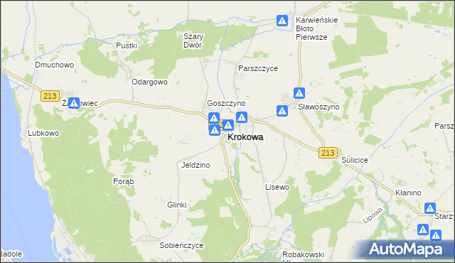 mapa Krokowa, Krokowa na mapie Targeo