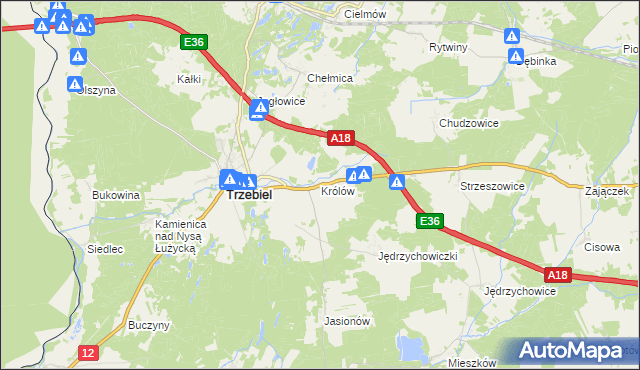 mapa Królów, Królów na mapie Targeo