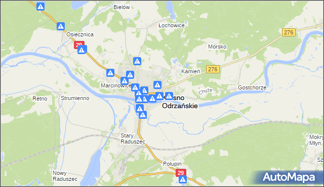 mapa Krosno Odrzańskie, Krosno Odrzańskie na mapie Targeo