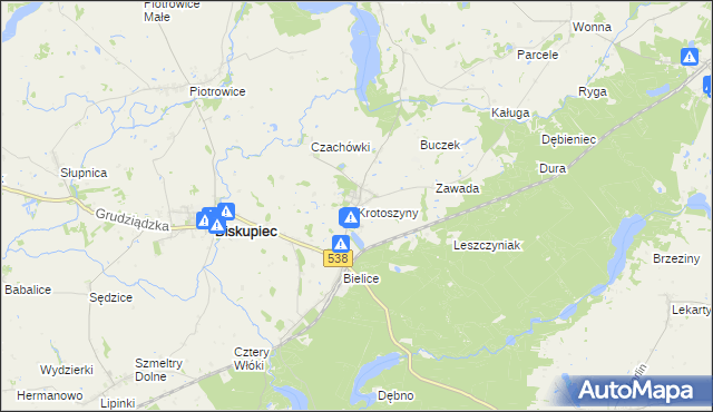 mapa Krotoszyny, Krotoszyny na mapie Targeo