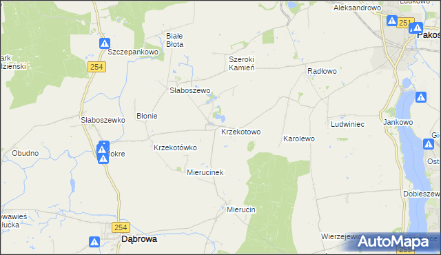 mapa Krzekotowo, Krzekotowo na mapie Targeo