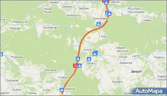 mapa Kutyły, Kutyły na mapie Targeo