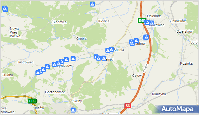 mapa Kwietniki, Kwietniki na mapie Targeo