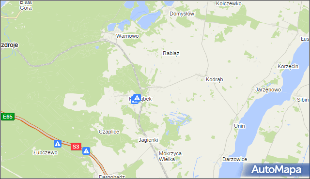 mapa Ładzin gmina Wolin, Ładzin gmina Wolin na mapie Targeo
