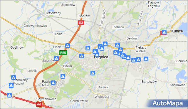 mapa Legnicy, Legnica na mapie Targeo