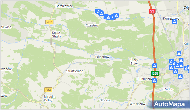mapa Lelechów, Lelechów na mapie Targeo