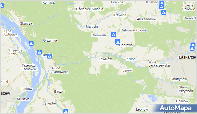 mapa Lewików, Lewików na mapie Targeo