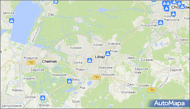 mapa Libiąż, Libiąż na mapie Targeo