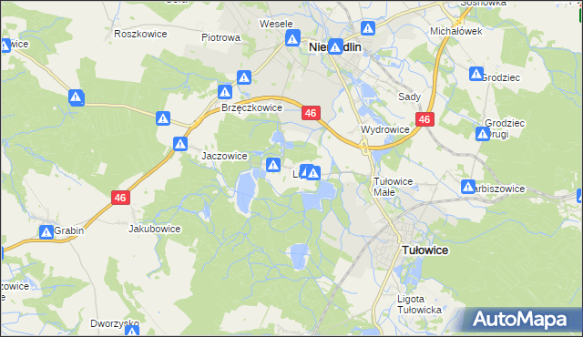 mapa Lipno gmina Niemodlin, Lipno gmina Niemodlin na mapie Targeo